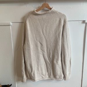 J. Crew Cotton Cable Knit Sweater (L) Taupe